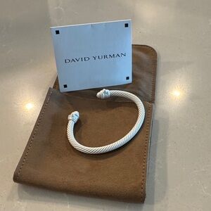 David Yurman Twisted Cable Cuff Bracelet - White